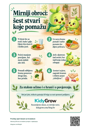Mirniji obroci: šest stvari koje pomažu